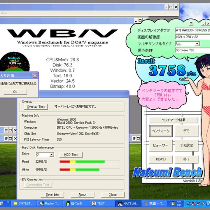 旧型ノートPC　FUJITSU　 FMV-BIBLO NB55M／調整済み