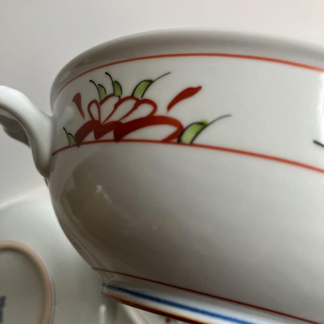 未使用　其泉　スープカップ&ソーサー　3客