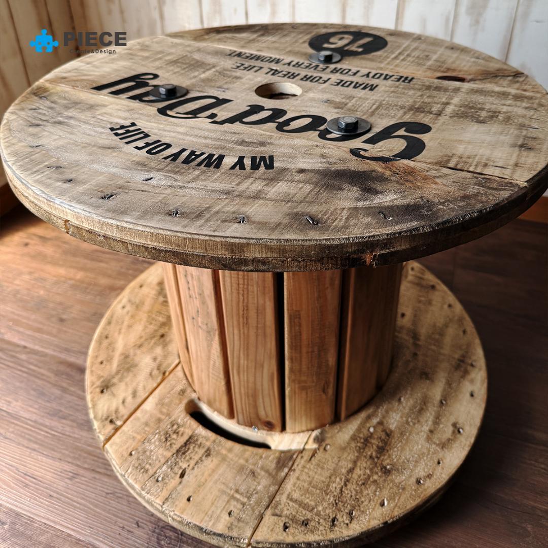 テーブル インダストリアル ヴィンテージ ケーブル ドラム アメリカン GD76