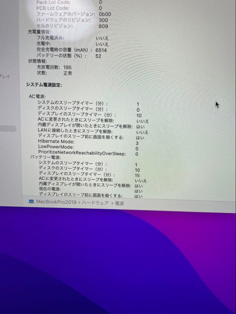 MacBook Pro 2019 16インチ i9 16GB 5500M