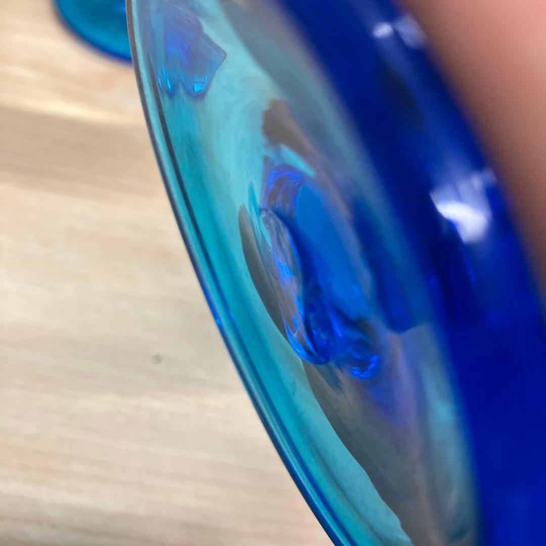 希少　大正モダン　氷コップ 和ガラス　三色 手吹き ガラス 乳白色 レトロ