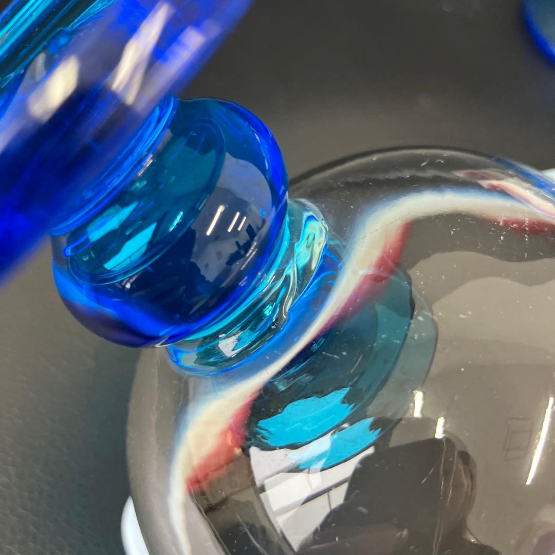 希少　大正モダン　氷コップ 和ガラス　三色 手吹き ガラス 乳白色 レトロ