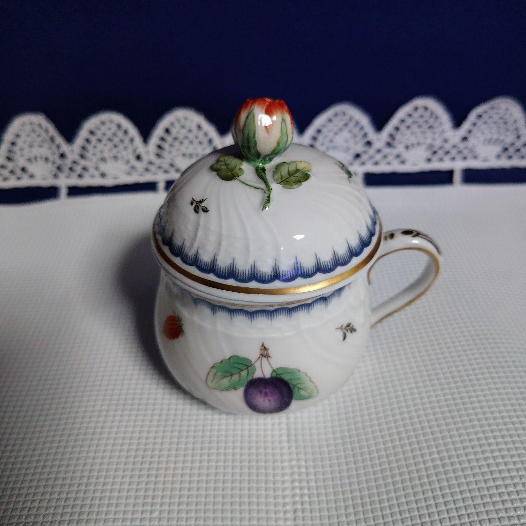 リチァード・ジノリのプリンセスローズ　蓋付きカップ ８個(8,000×8）