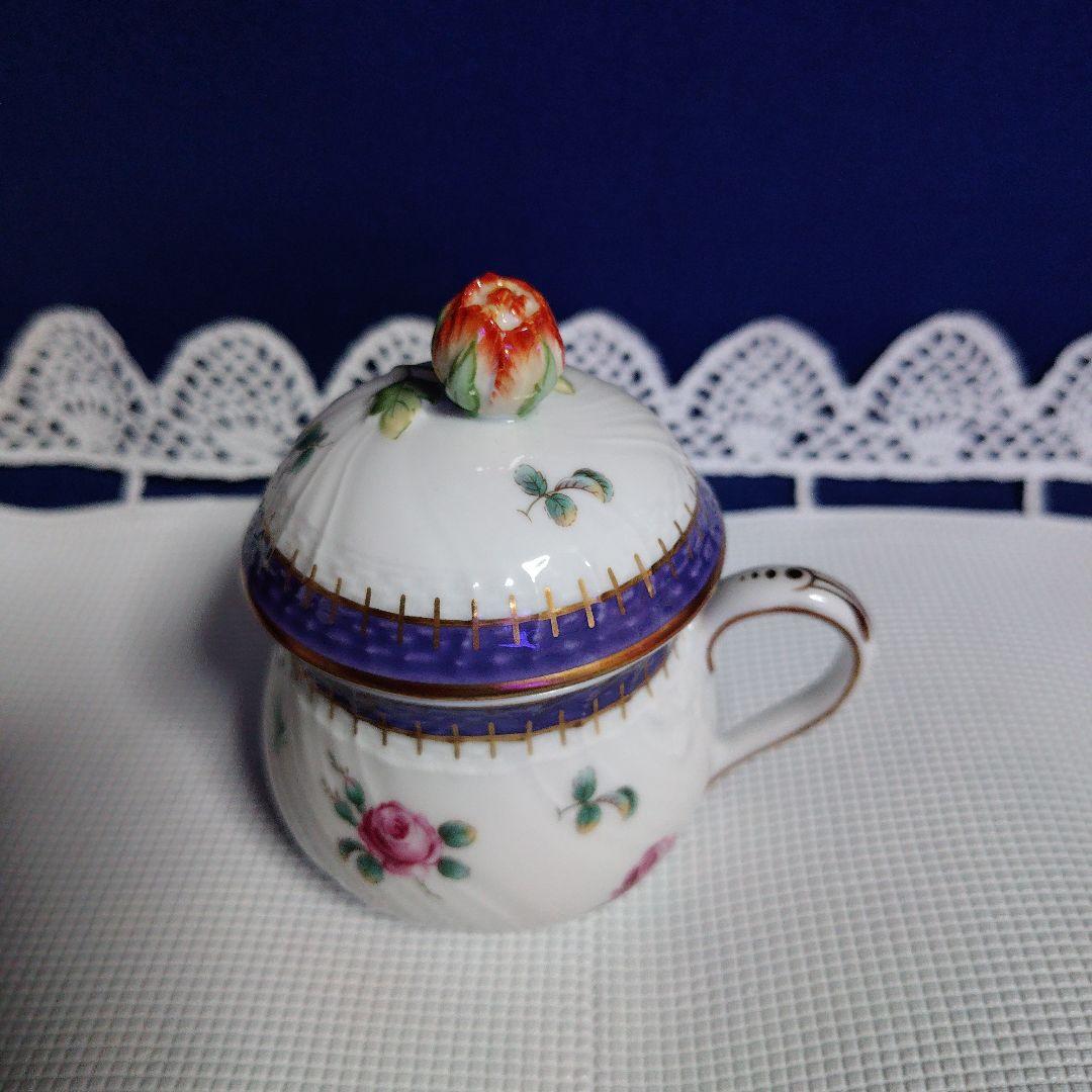 リチァード・ジノリのプリンセスローズ　蓋付きカップ ８個(8,000×8）