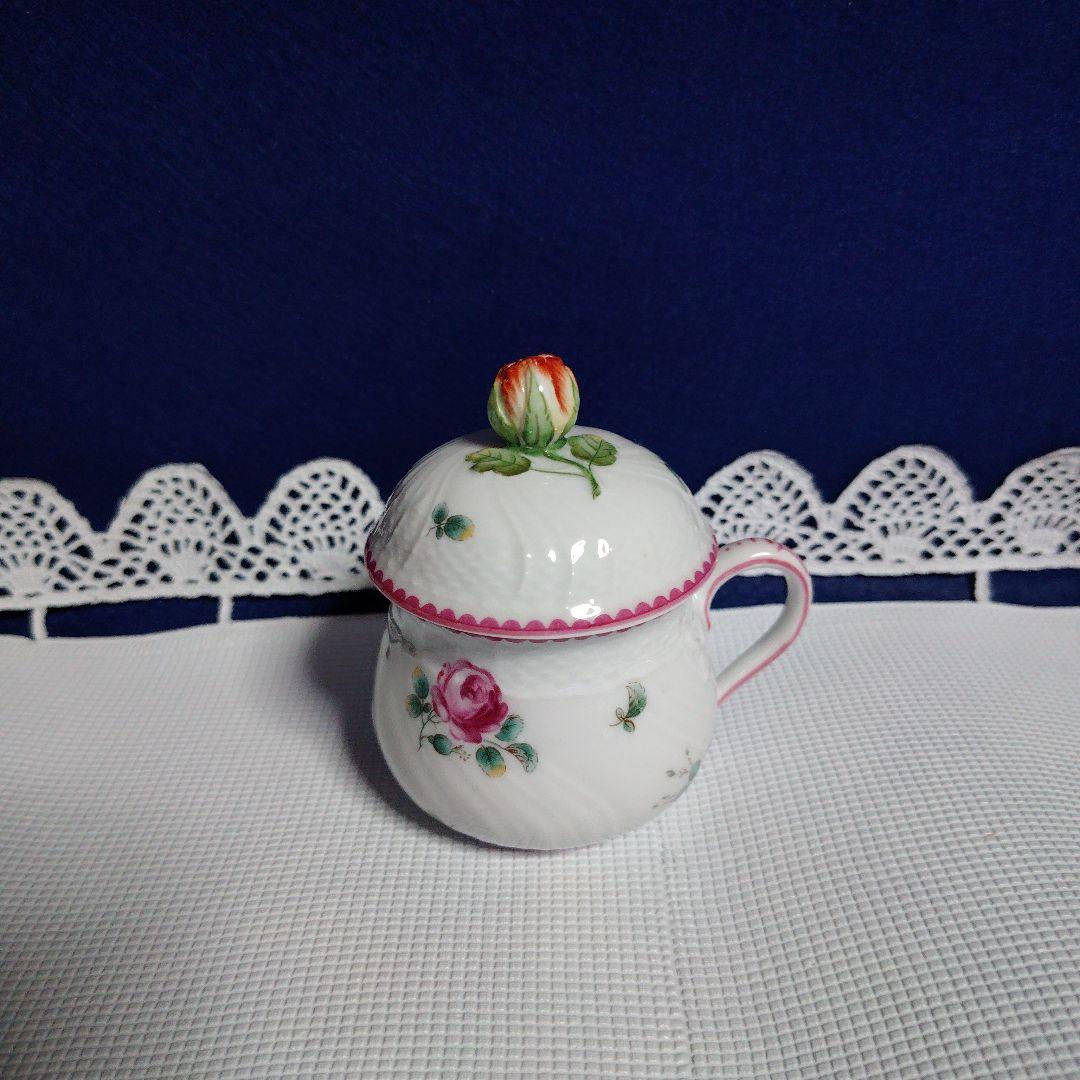 リチァード・ジノリのプリンセスローズ　蓋付きカップ ８個(8,000×8）