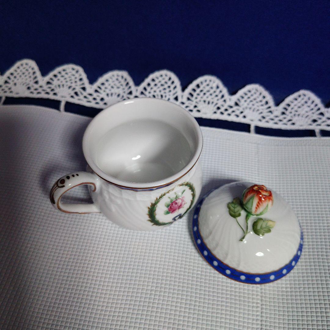 リチァード・ジノリのプリンセスローズ　蓋付きカップ ８個(8,000×8）