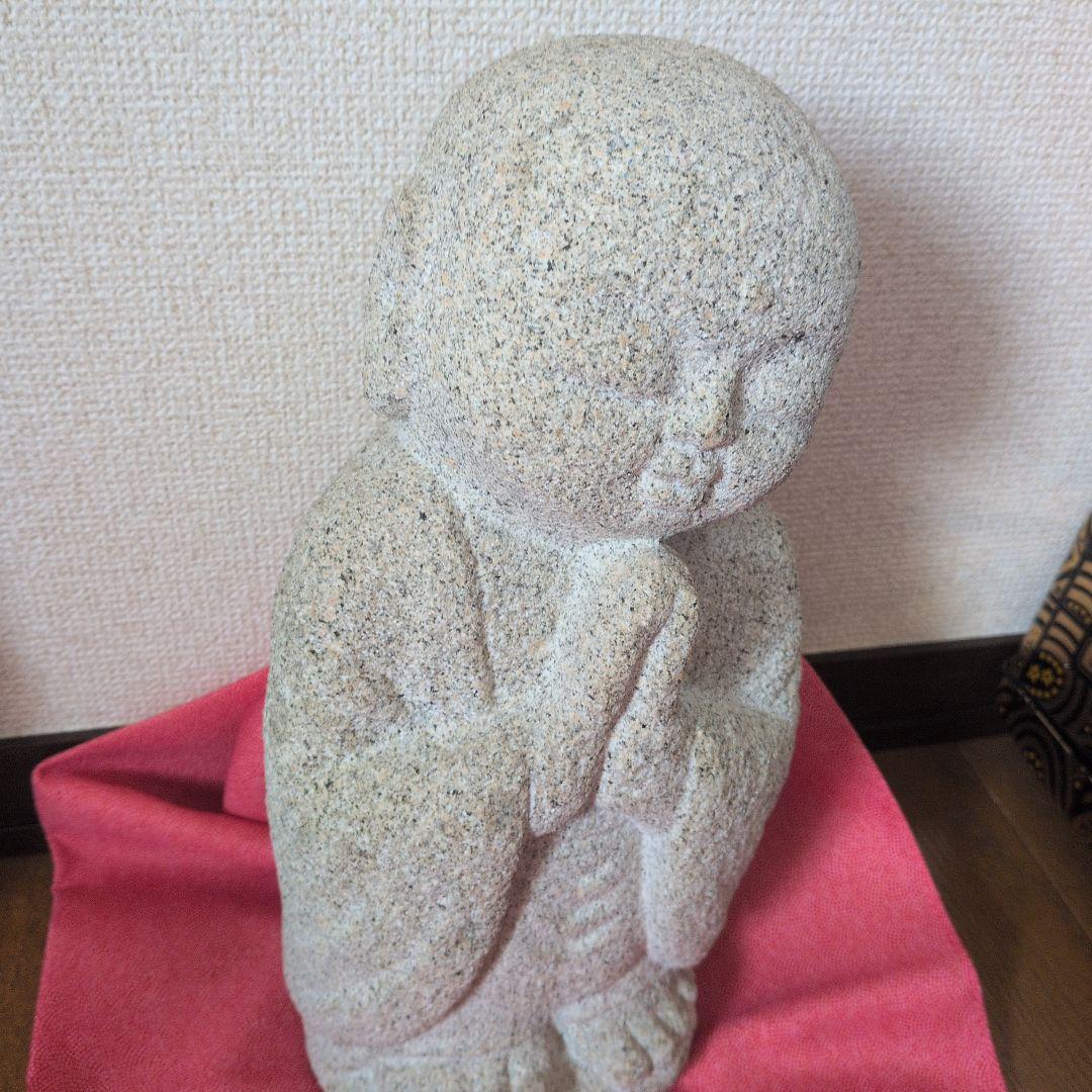 石地蔵 約36cm【20年前購入してから自宅廊下に設置】