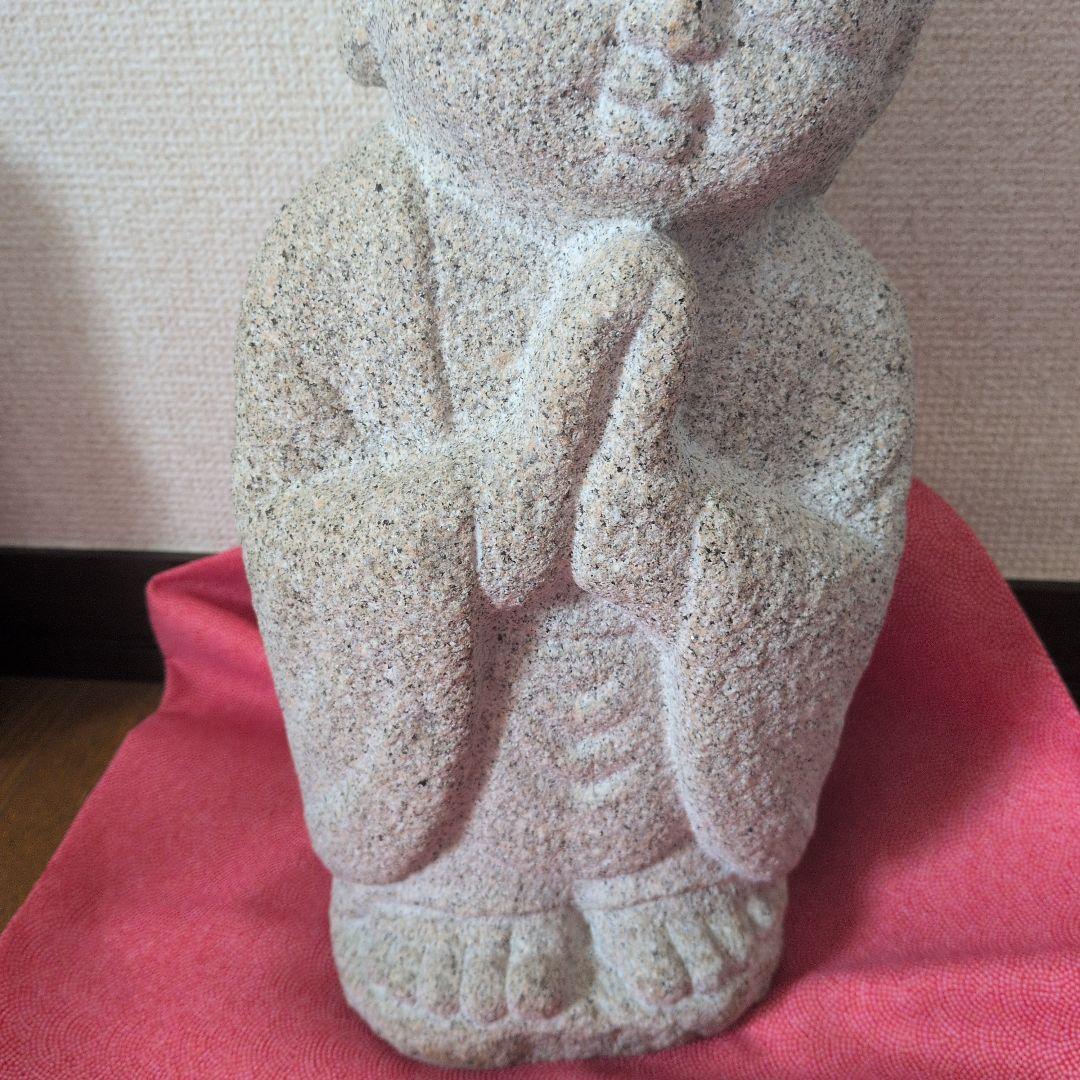 石地蔵 約36cm【20年前購入してから自宅廊下に設置】