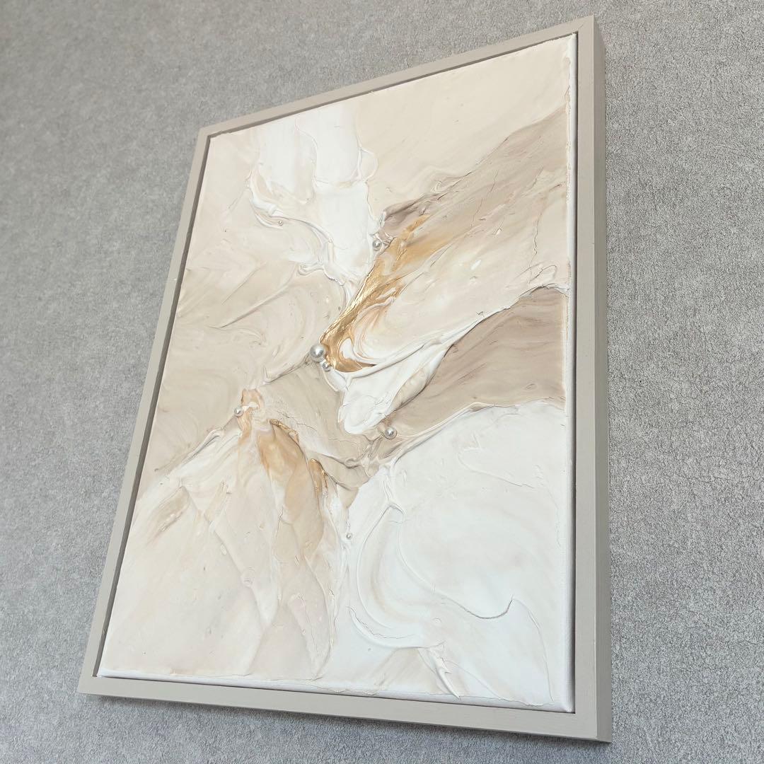 現代アート　35×26㎝　フレーム付き　インテリア　モダン　アートパネル　抽象画