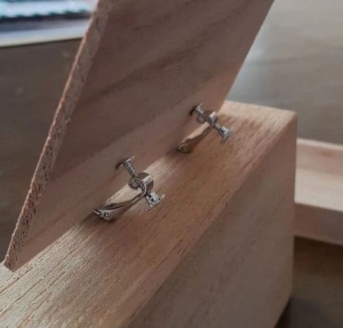 192.世界にひとつだけ！青珊瑚(レインボーコーラル)のイヤリング