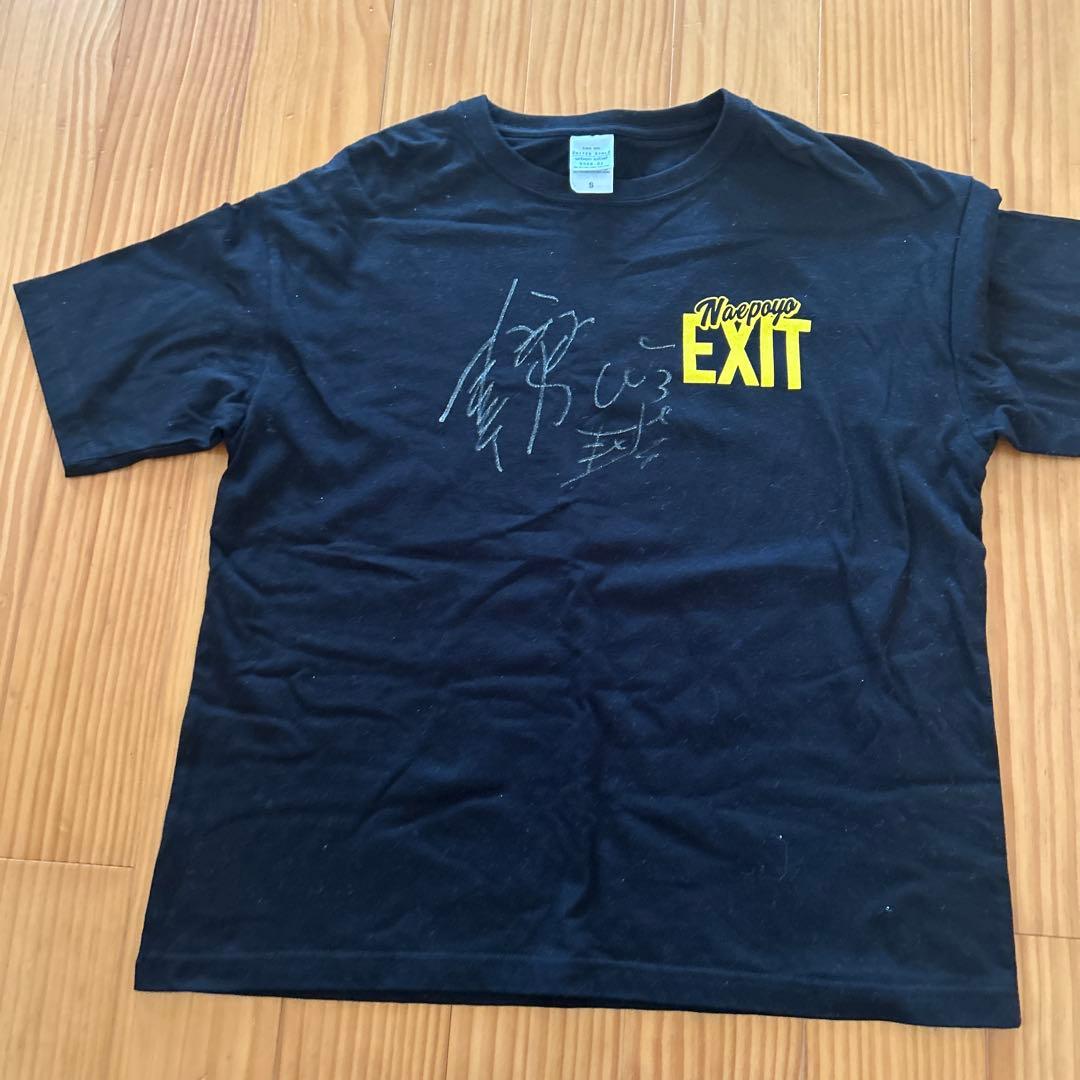 EXIT サイン入り Tシャツ Sサイズ 黒