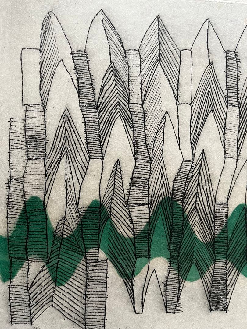 貴重　新品額入り　銅版画　限定10枚　ジニー・キム　直筆サイン、ED有　5/10