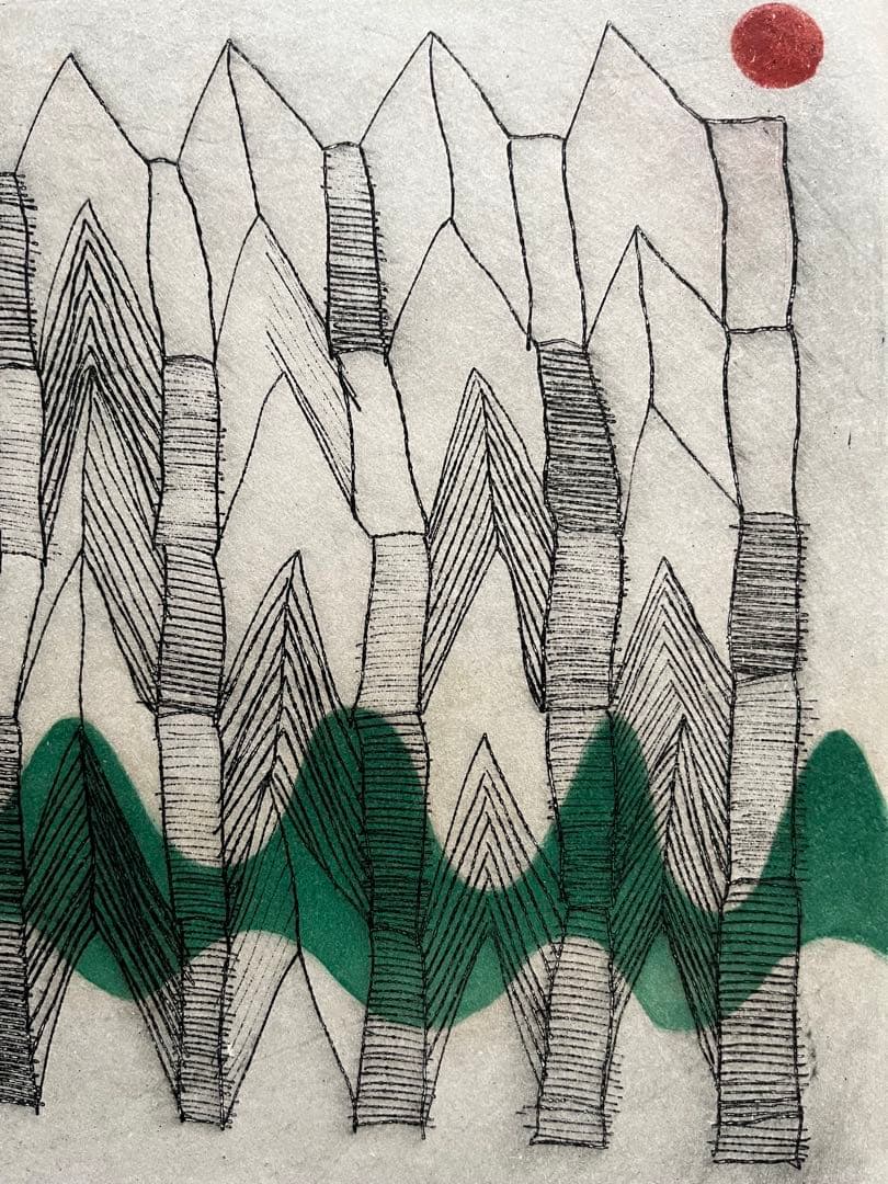 貴重　新品額入り　銅版画　限定10枚　ジニー・キム　直筆サイン、ED有　5/10