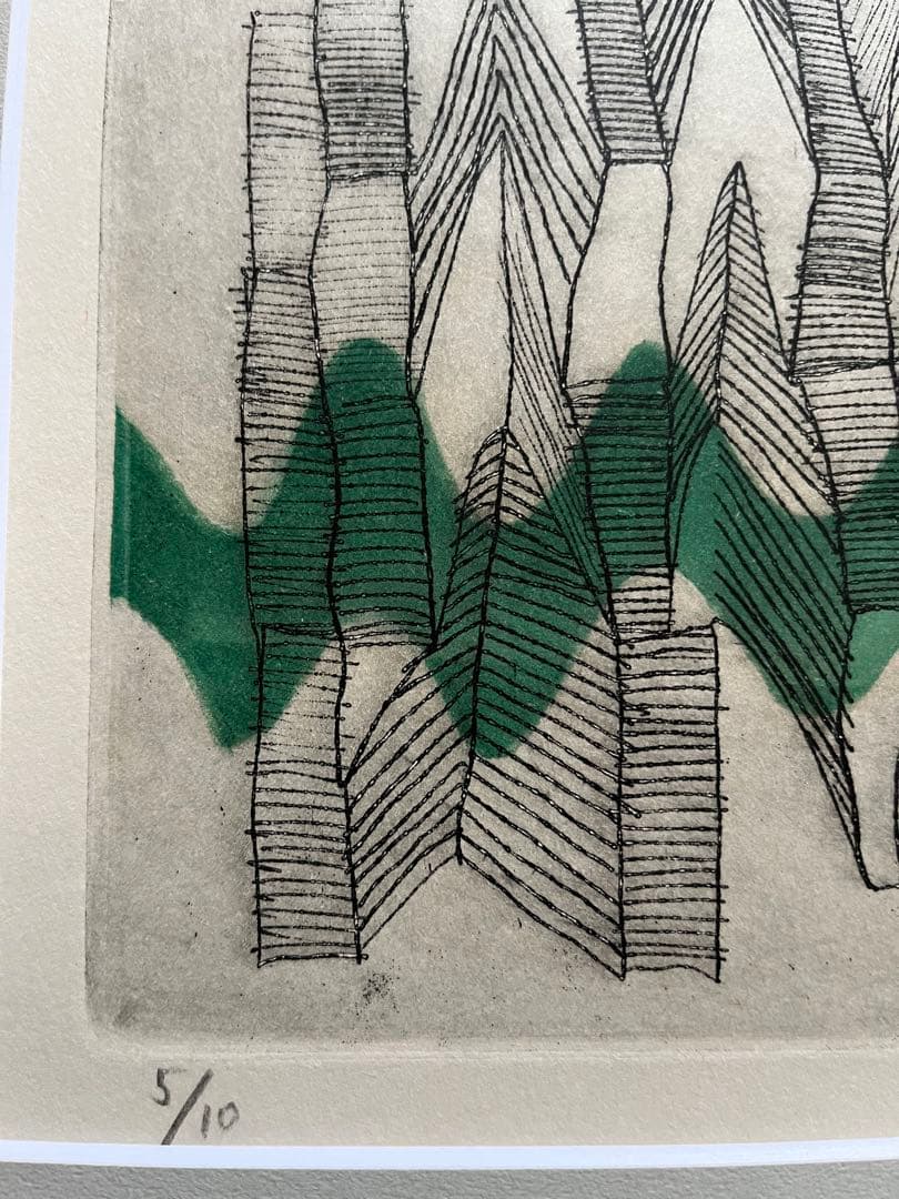 貴重　新品額入り　銅版画　限定10枚　ジニー・キム　直筆サイン、ED有　5/10