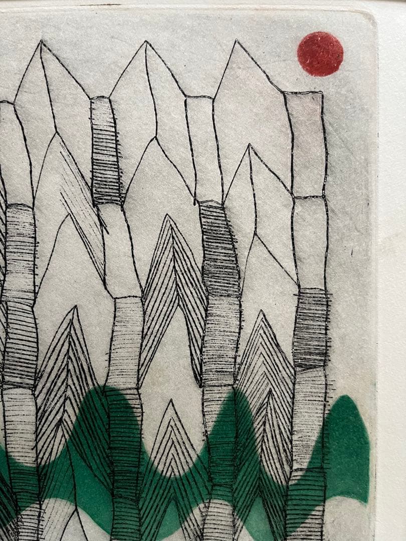 貴重　新品額入り　銅版画　限定10枚　ジニー・キム　直筆サイン、ED有　5/10