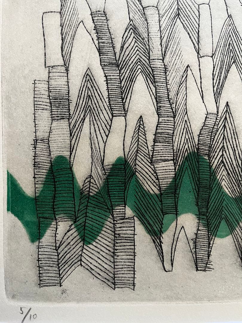 貴重　新品額入り　銅版画　限定10枚　ジニー・キム　直筆サイン、ED有　5/10