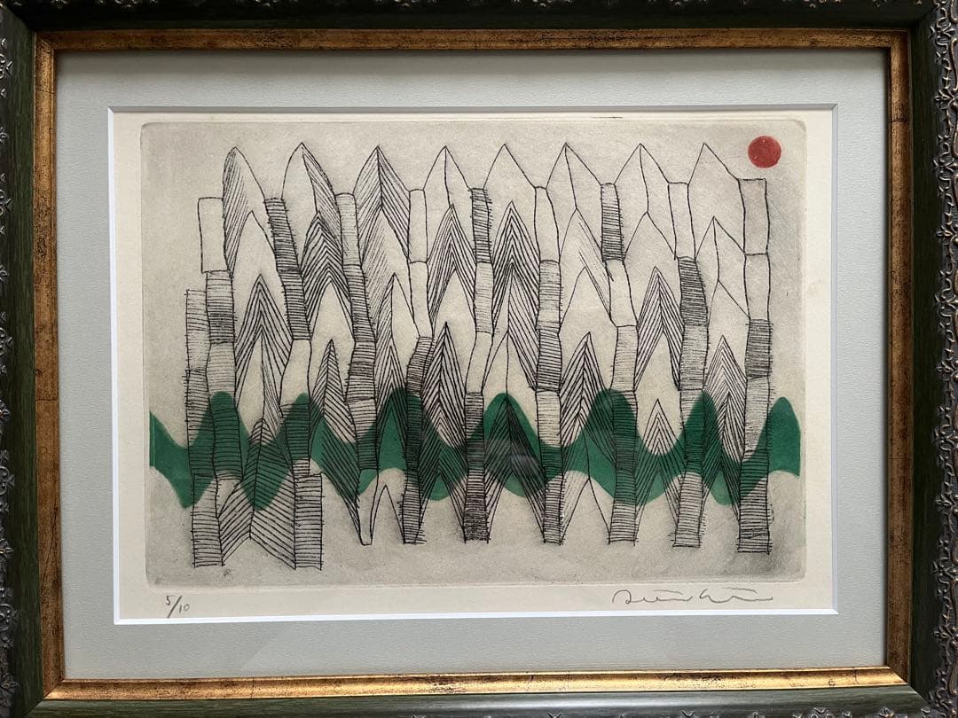 貴重　新品額入り　銅版画　限定10枚　ジニー・キム　直筆サイン、ED有　5/10