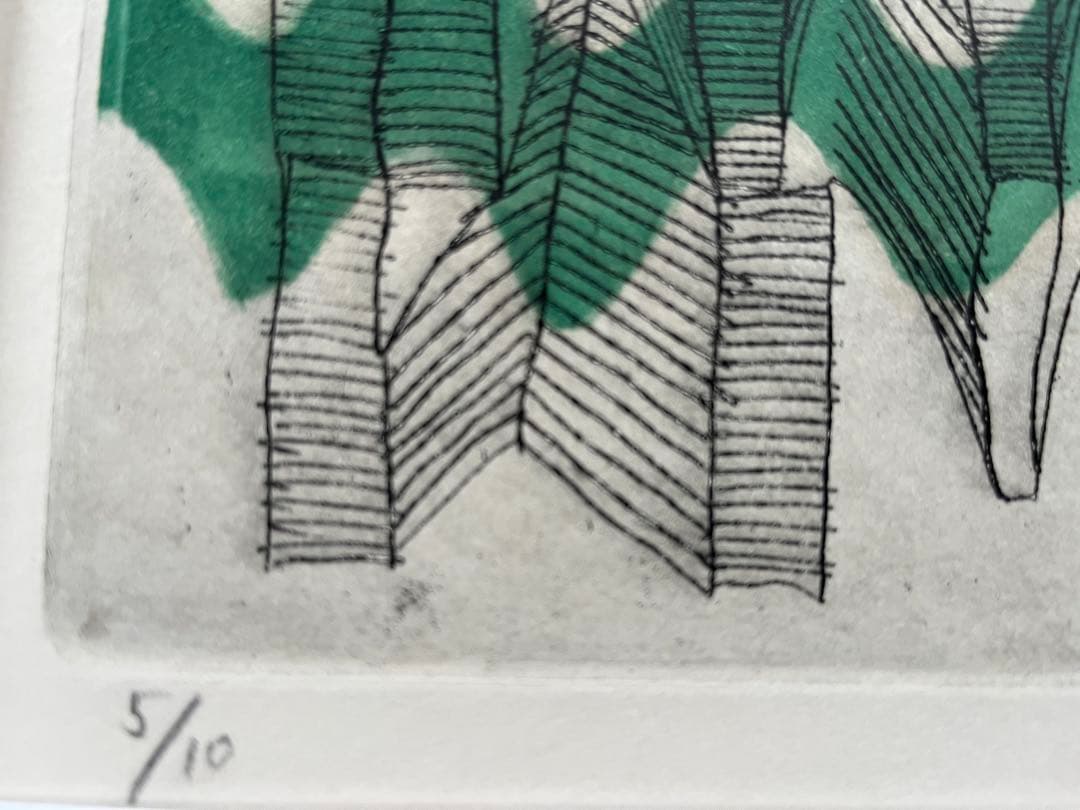 貴重　新品額入り　銅版画　限定10枚　ジニー・キム　直筆サイン、ED有　5/10