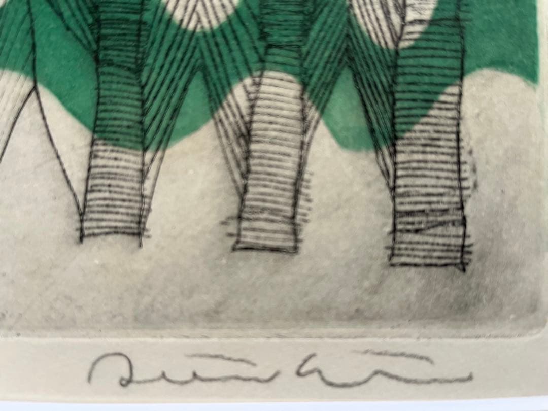 貴重　新品額入り　銅版画　限定10枚　ジニー・キム　直筆サイン、ED有　5/10