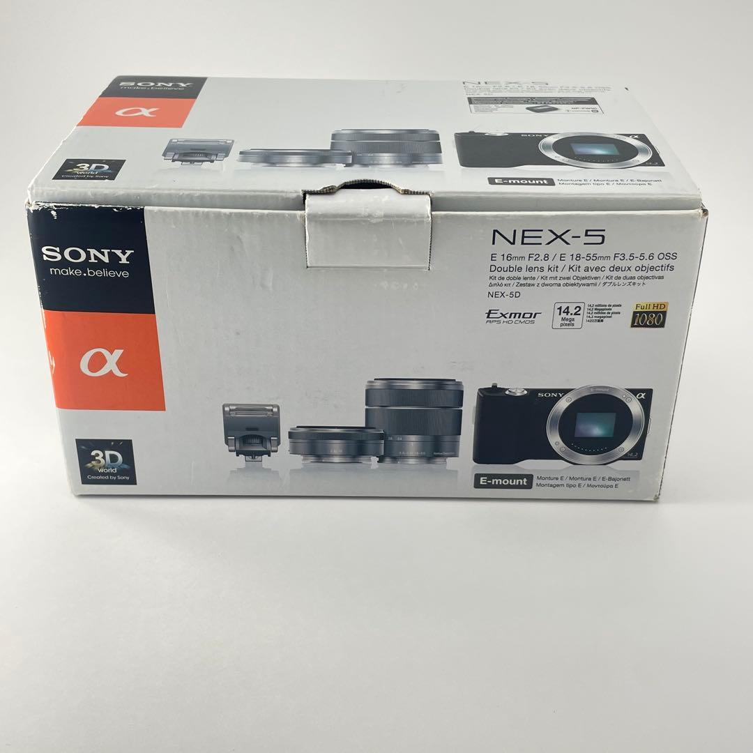 【美品・返品保証】Sony NEX-5 ブラック標準ズームレンズキット