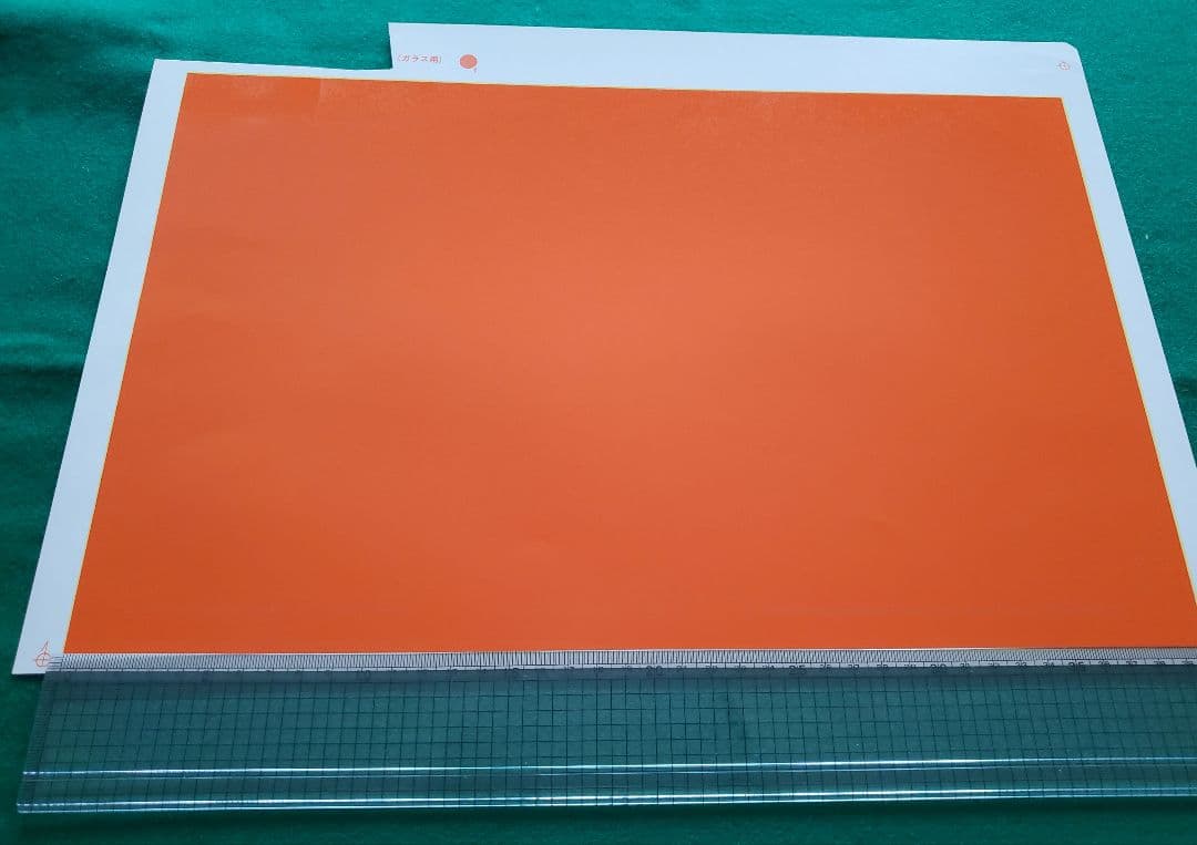 ガラス用　単色無地転写紙　Ａ３　１２色　１８枚　一部使用あり　ポーセラーツ