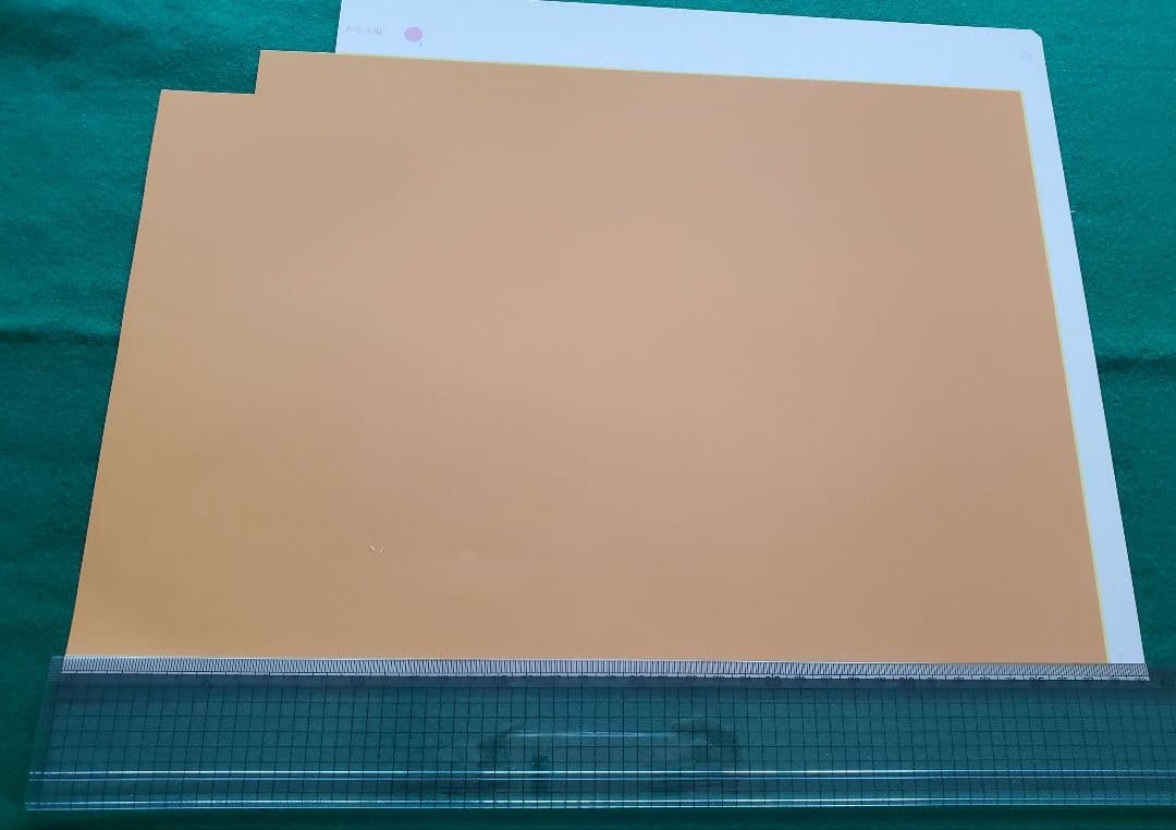 ガラス用　単色無地転写紙　Ａ３　１２色　１８枚　一部使用あり　ポーセラーツ