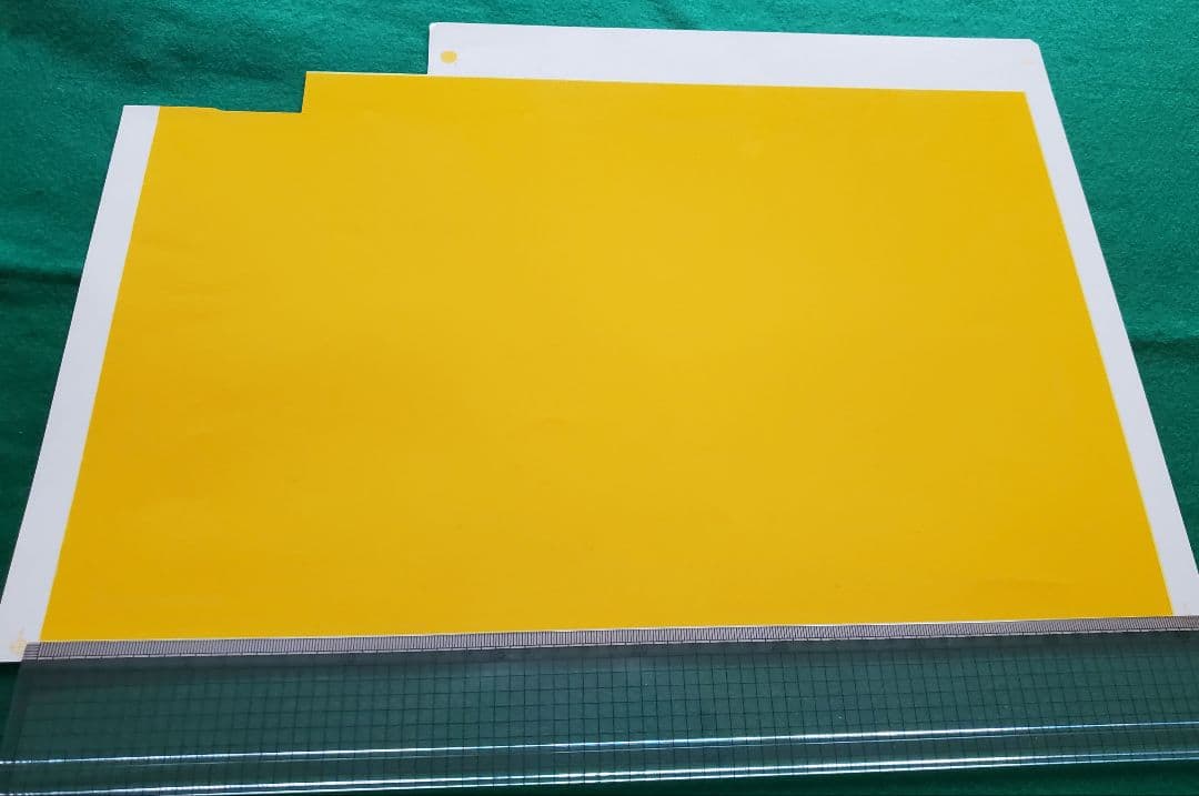 ガラス用　単色無地転写紙　Ａ３　１２色　１８枚　一部使用あり　ポーセラーツ