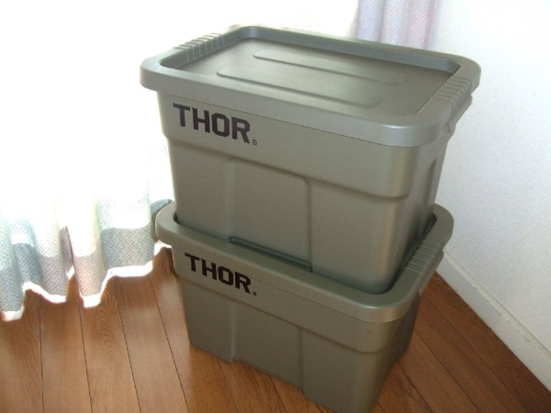 22L/2個set☆THORソー☆コンテナボックス オリーブ　セット新品