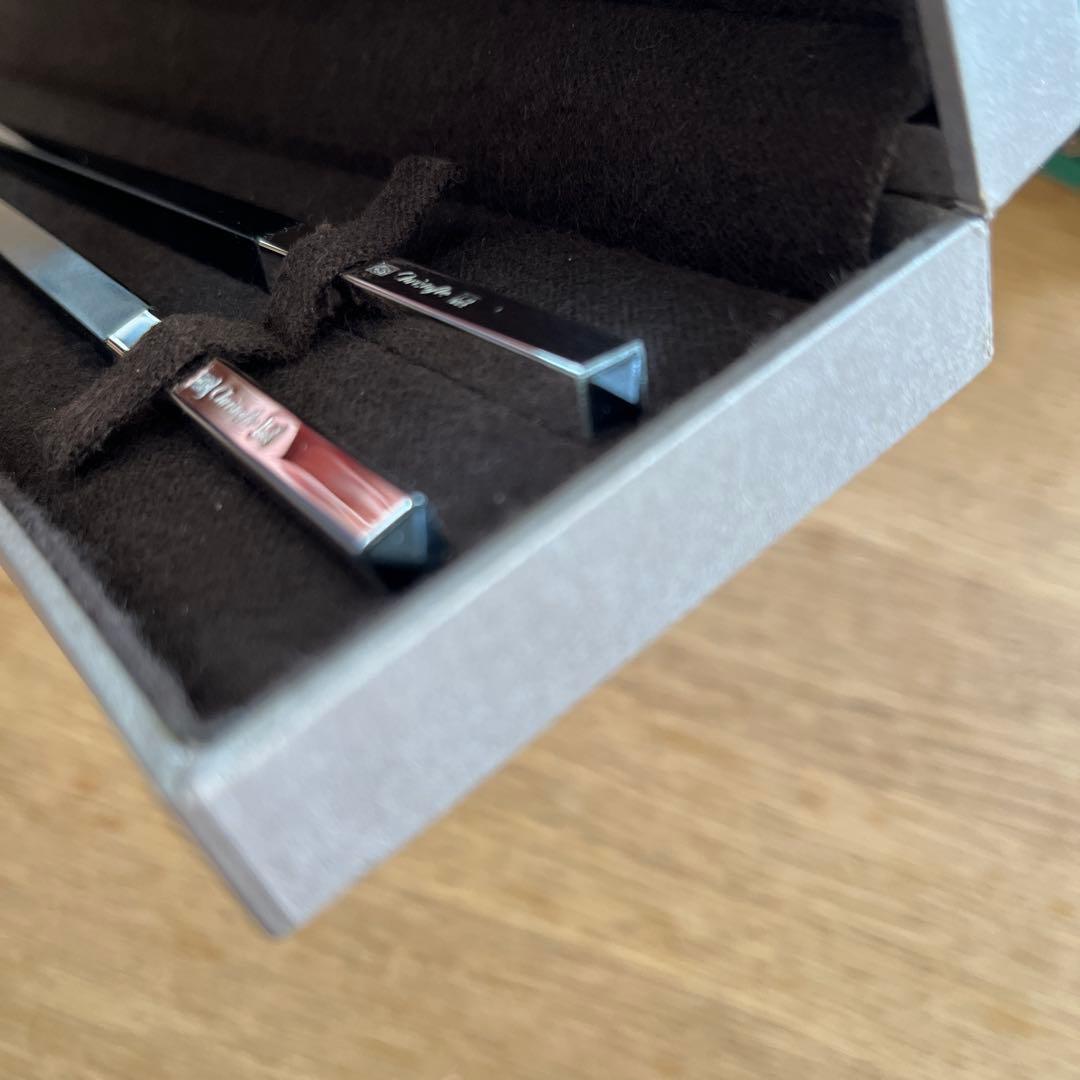 【新品未使用】 クリストフル 箸 ブラック シルバー