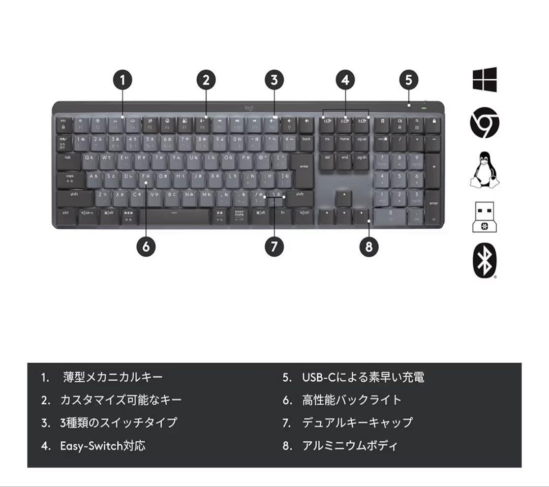 ロジクール テンキー付き 茶軸キーボードとELECOMトラックボールマウスセット