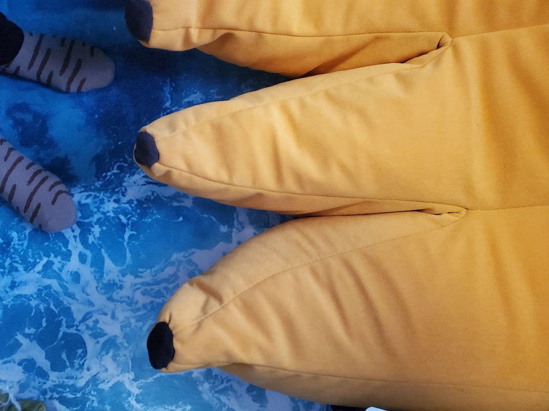 バナナ型ビーズクッションソファー 緑色