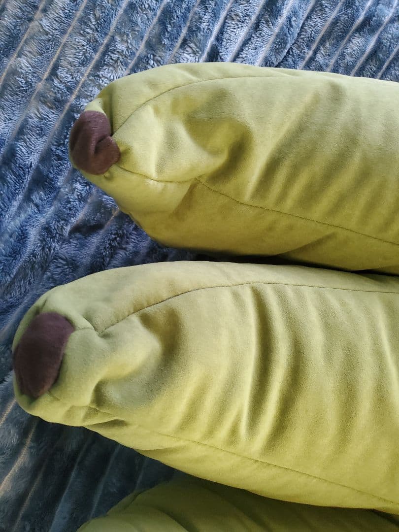 バナナ型ビーズクッションソファー 緑色