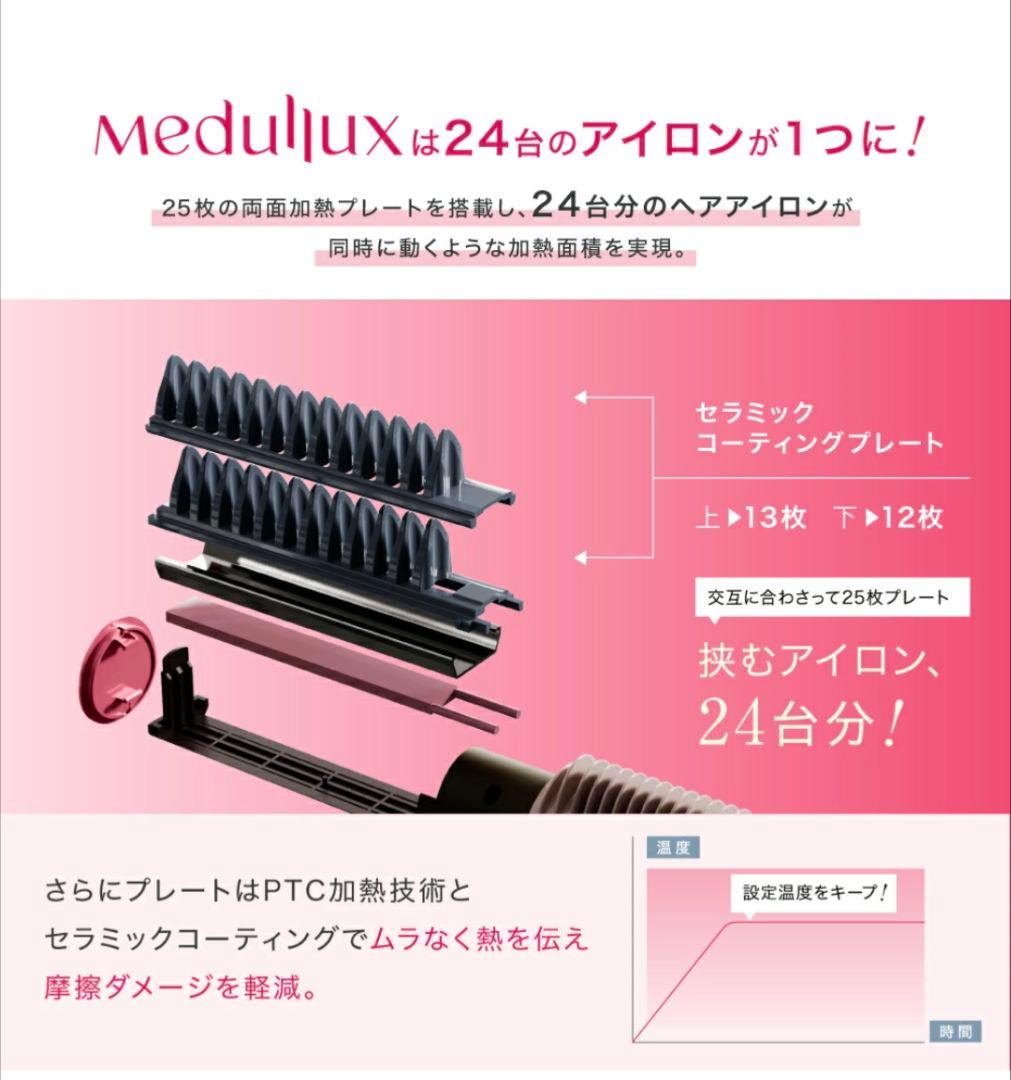 メデュラックス　コームアイロン　アクシージア　ヘアミルクつき