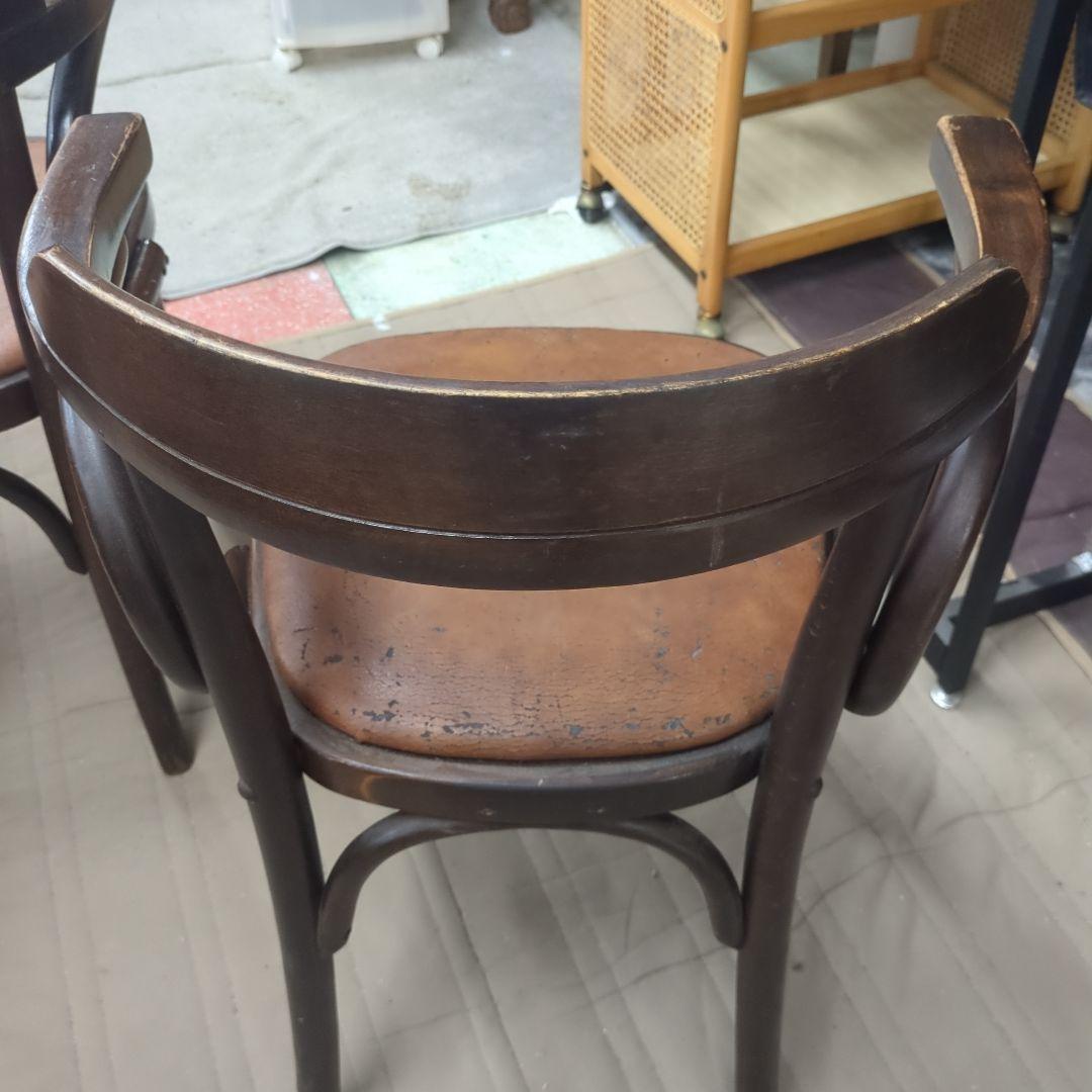 ヴィンテージ　アンティーク　ウッドチェア　二個セット　1
