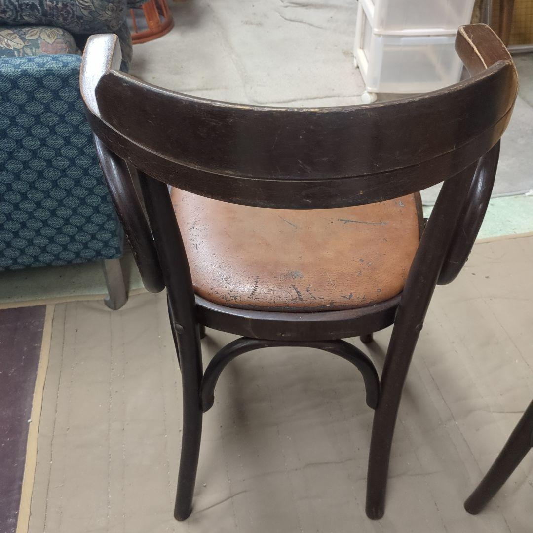 ヴィンテージ　アンティーク　ウッドチェア　二個セット　1