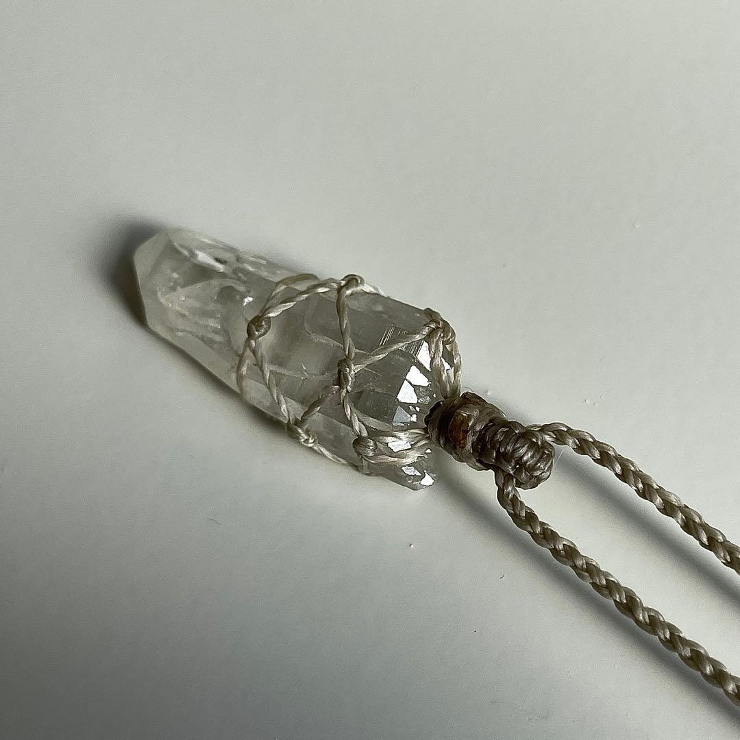 ヒマラヤ水晶 ダブルターミネーテッド ＊ マクラメペンダント ネックレス 44