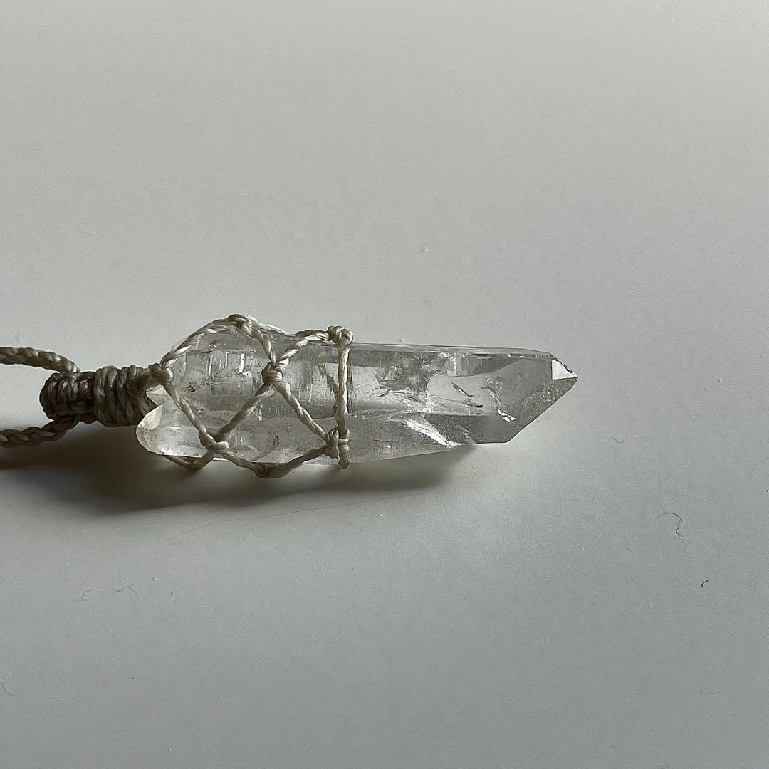 ヒマラヤ水晶 ダブルターミネーテッド ＊ マクラメペンダント ネックレス 44