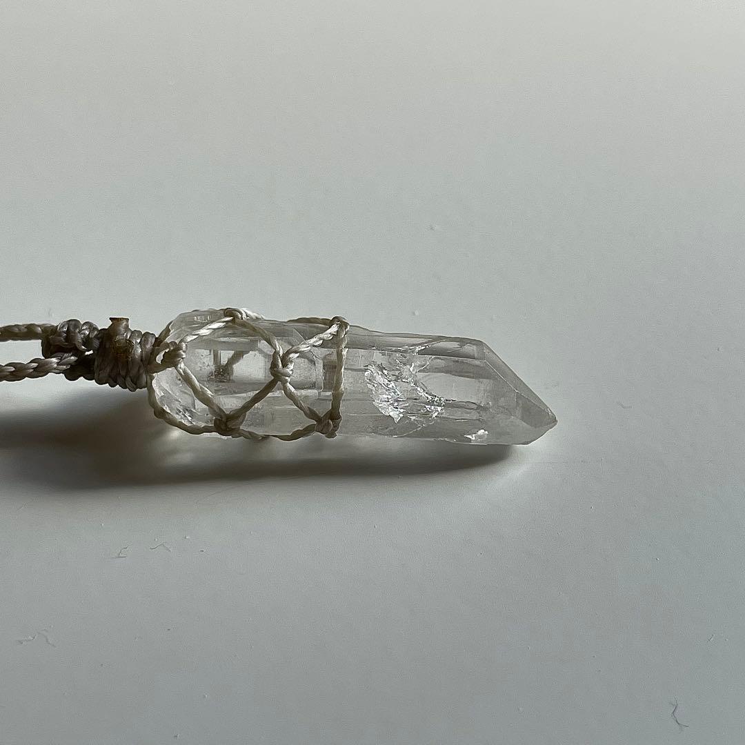 ヒマラヤ水晶 ダブルターミネーテッド ＊ マクラメペンダント ネックレス 44