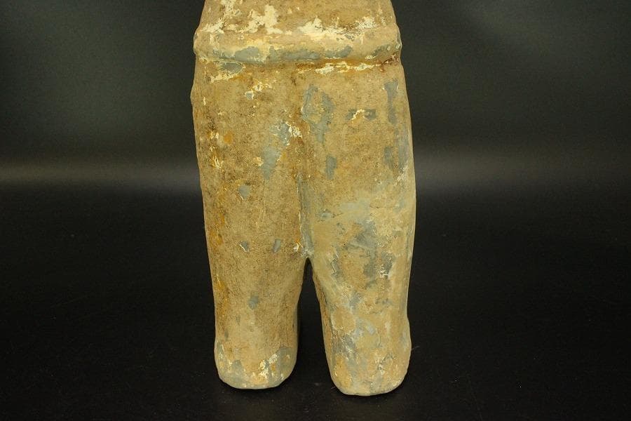 中国美術 加彩 駱駝護人物 俑 高50cm(A882)