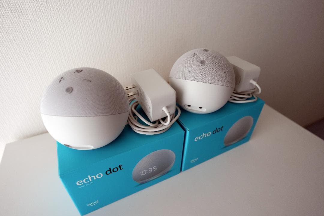 Echo Dot (エコードット) 第4世代 時計付き+時計なし セット