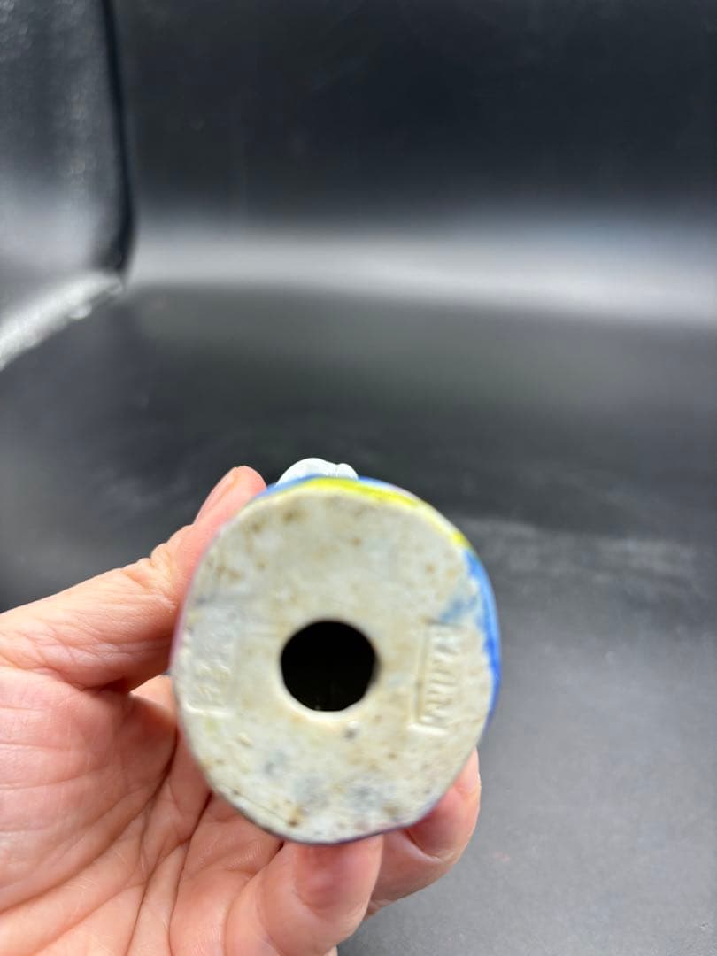 中国美術 古玩 色絵陶人形 陶器人形 高さ約13cm 置物 オブジェ 古董品