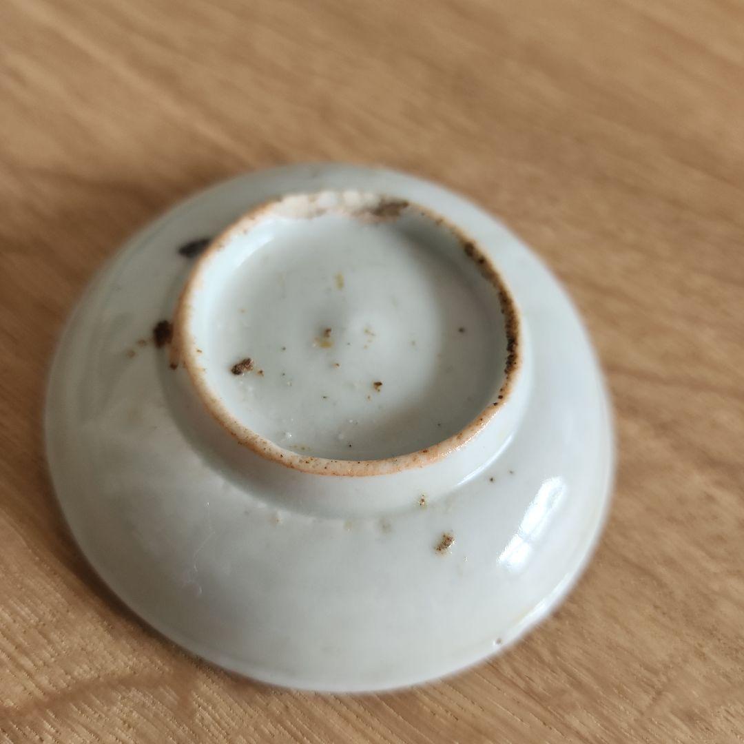 古伊万里染付　古い小皿　ねじり文　五枚