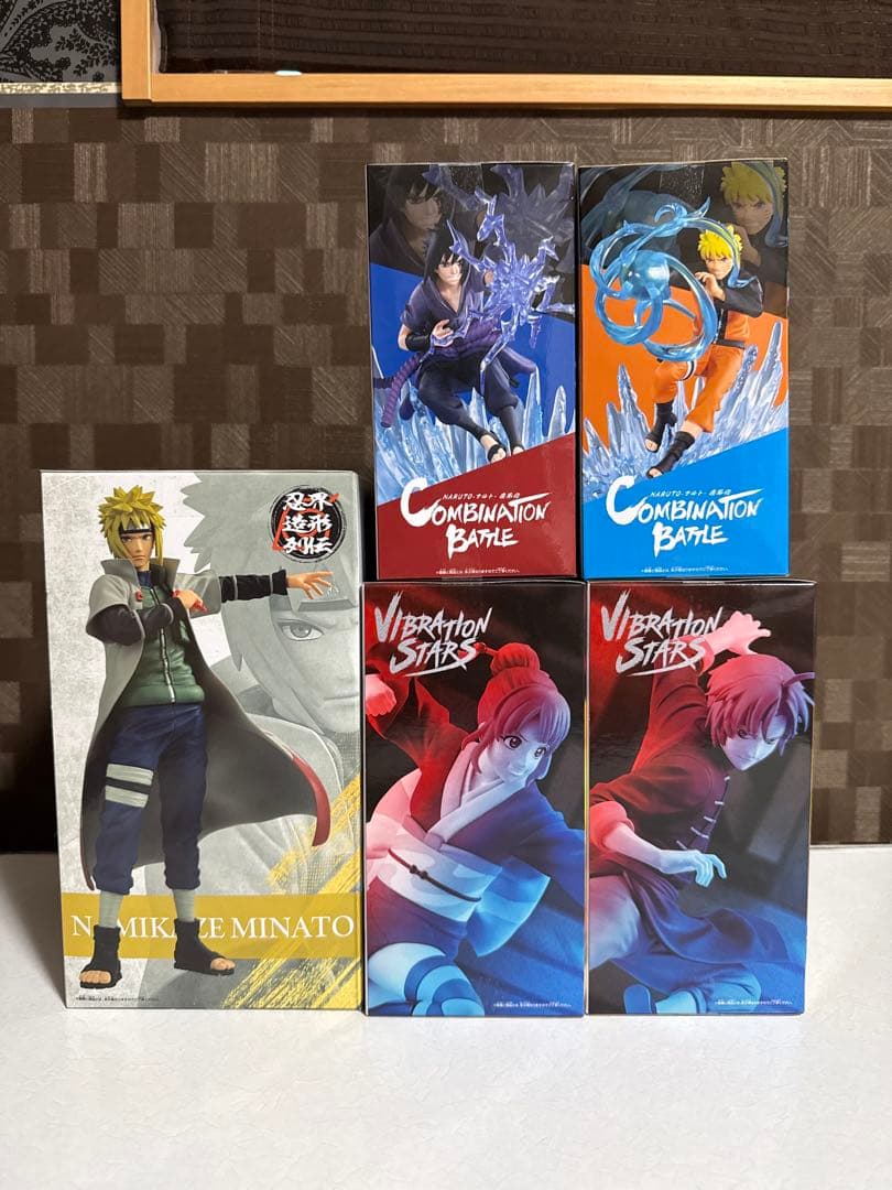 NARUTO 銀魂　フィギュア ５点(ナルト　サスケ　ミナト　神楽　神威)