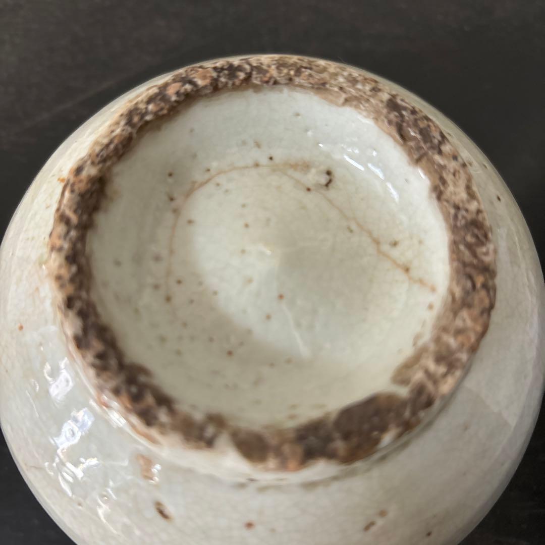 李朝壷　白磁　丸壷　塩笥壺　韓国オンギ.骨董品.スッカラ.アンティーク.立原正秋