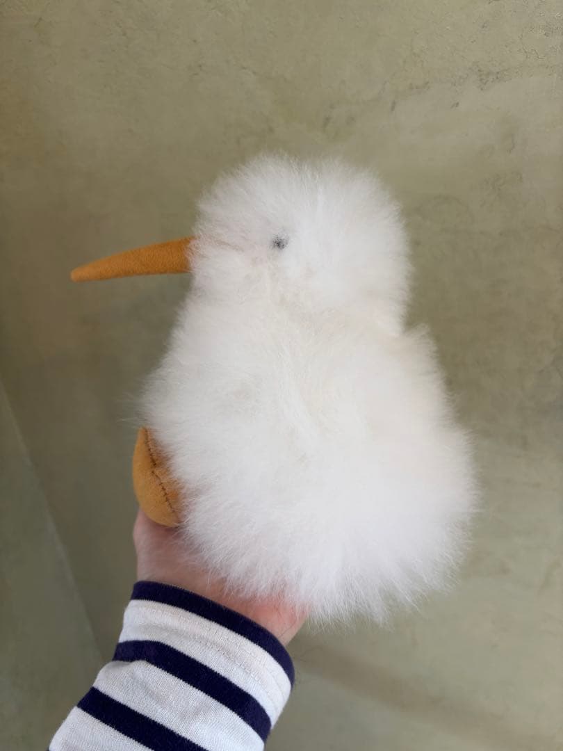 【レア】ベビーアルパカ毛ぬいぐるみ キウイ ホワイト
