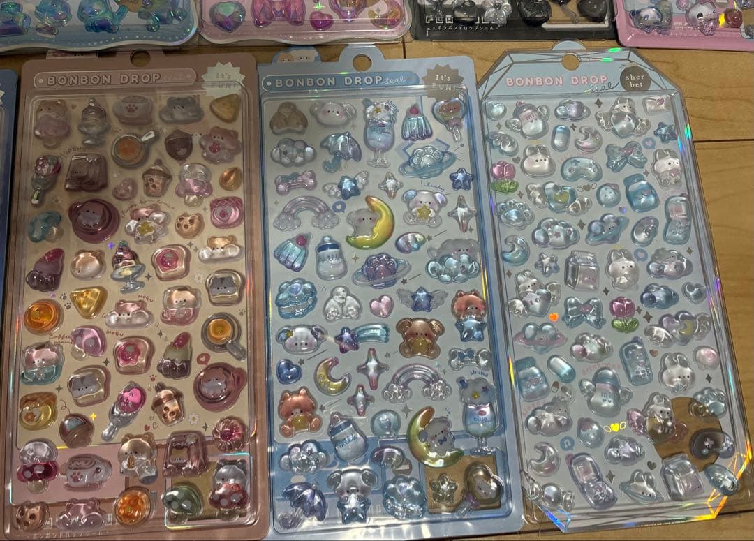 【本日限定価格】ボンボンドロップシール うるちゅるポップシールまとめ売り30枚