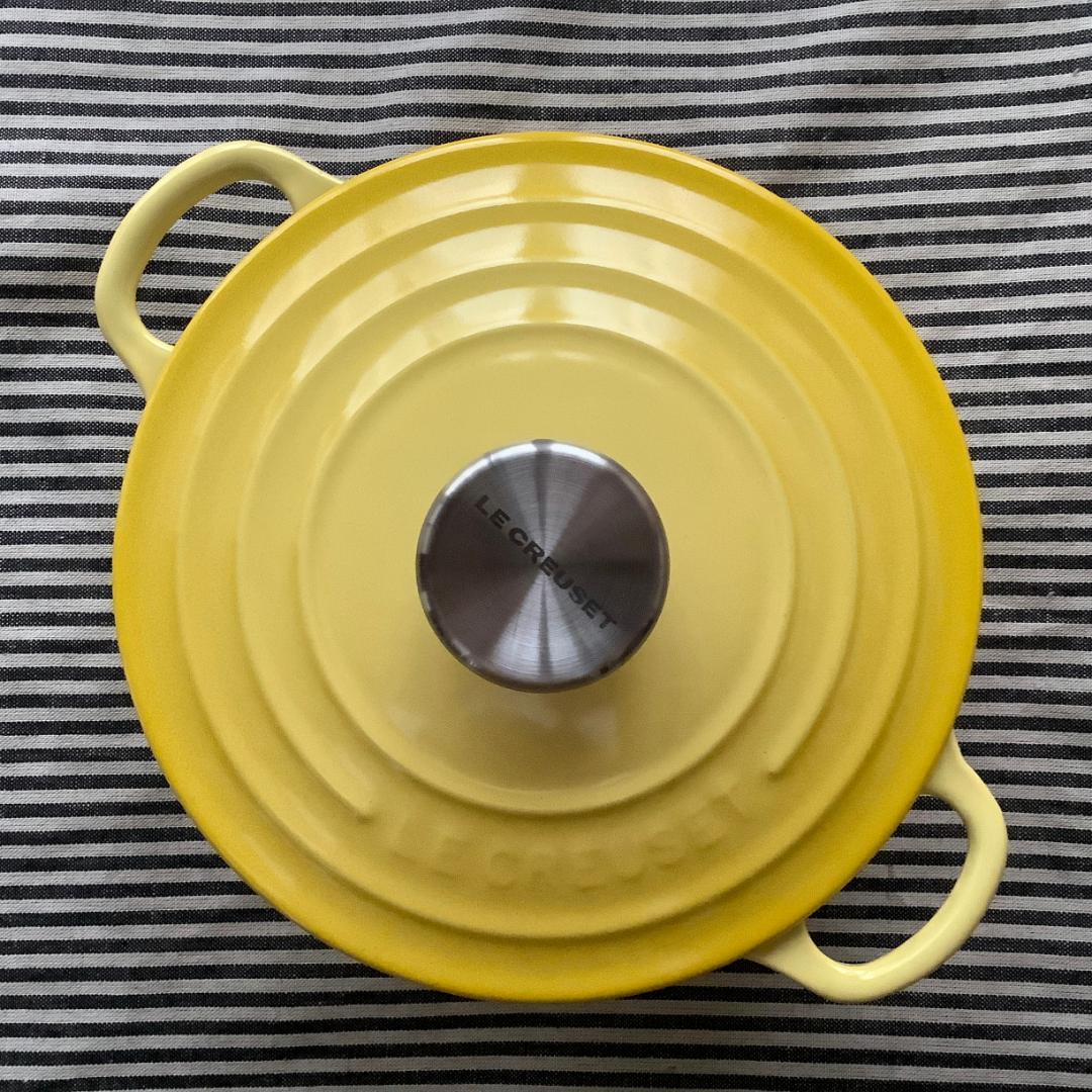 【ルクルーゼジャポン正規品】ココットフルール20＆ココットロンド18 ソレイユ色