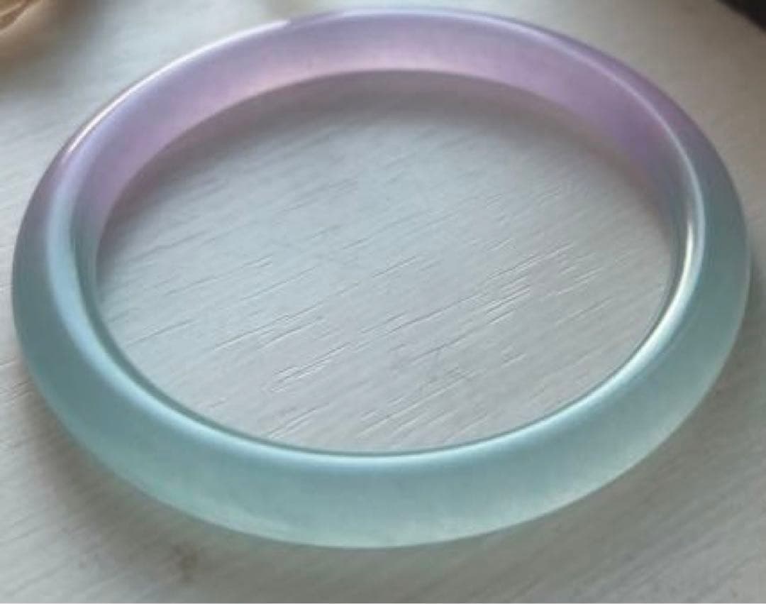 翡翠バングル　氷種翡翠バングル　玉髄バングル　瑪瑙バングル　天然石　翡翠　紫色