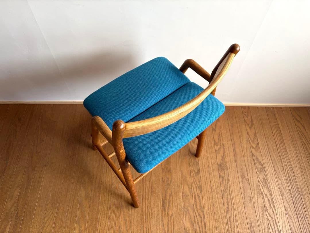 飛騨産業 cobrina コブリナ デスクチェア 学習椅子 オーク無垢材 ブルー