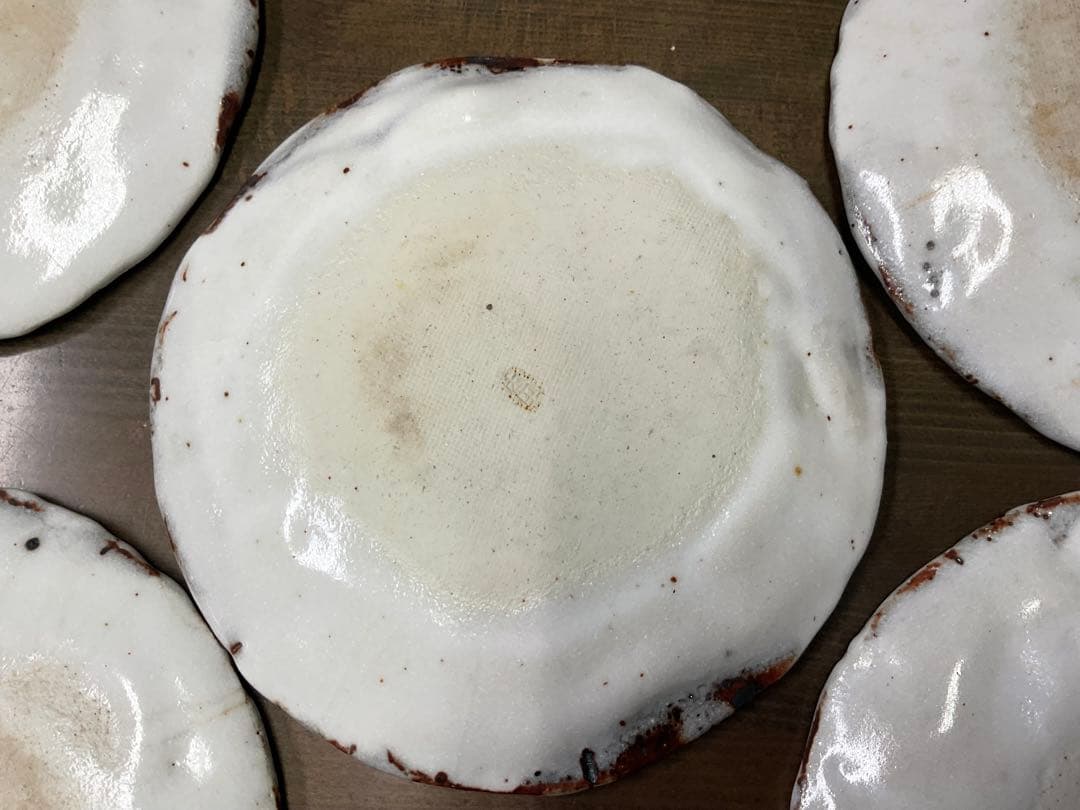 斑点 陶器皿 5枚セット 油物と相性◎ 直径22cm程